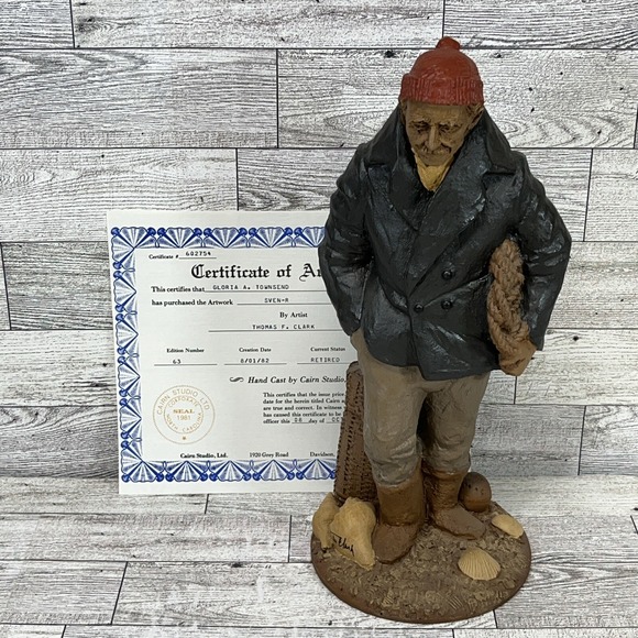 Sven-R 1982 Tom Clark Gnome Cairn Studio Item #180 Edition #63 Artist Signed